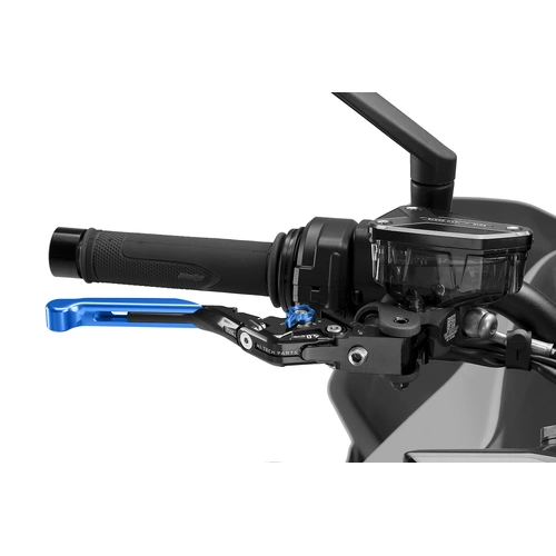 Puig Foldable And Extendable Brake Lever 4.0 (Blue Extension, Blue Adjuster)