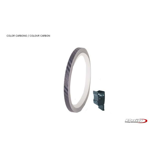 Puig Universal Wheel Rim Strips (Carbon Look) - With Applicator