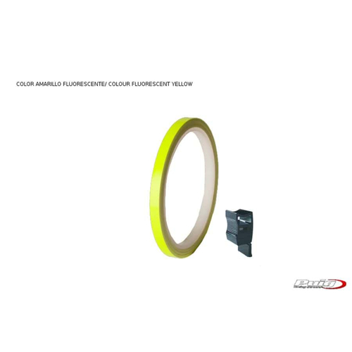 Puig Universal Wheel Rim Strips (Yellow) - With Applicator