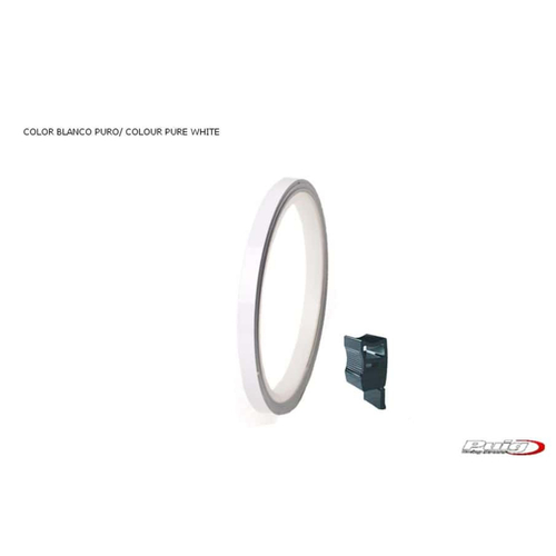 Puig Universal Wheel Rim Strips (Pure White) With Applicator