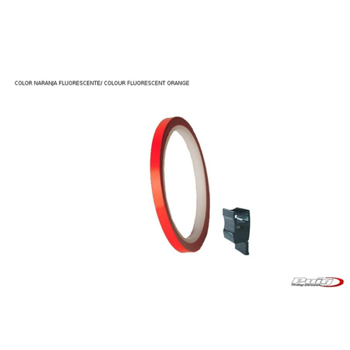 Puig Universal Wheel Rim Strips (Orange) - With Applicator