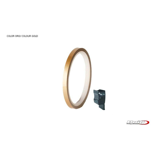 Puig Universal Wheel Rim Strips (Gold) With Applicator