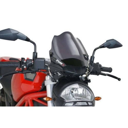 Puig New Generation Sport Screen For Ducati Monster 696/796/1100/S/Evo (Dark Smoke)