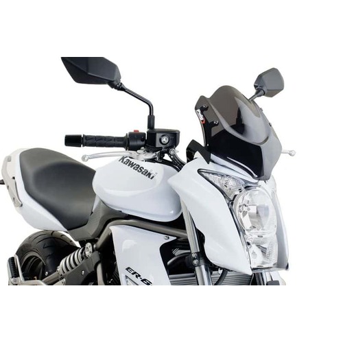 Puig New Generation Sport Screen To Suit Kawasaki ER-6N (2009-2011) - Dark Smoke