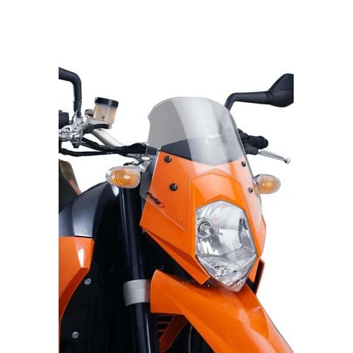 Puig Windshield Naked New Generation Sport Screen Compatible with KTM 950 Superenduro /Supermoto/R (Smoke)