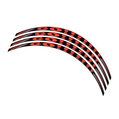 Puig RIM STRIPS X4 GO C/ORANGE FLUOR