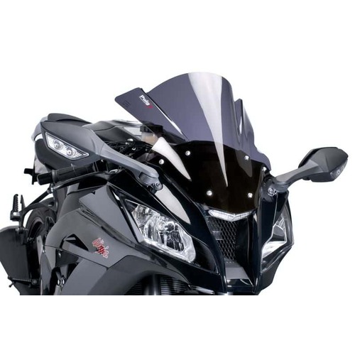 Puig Z-Racing Screen Compatible WIth Kawasaki ZX-10R 2011 - 2015 (Dark Smoke)