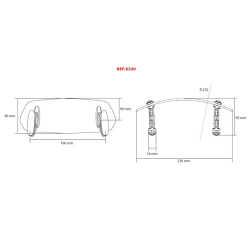 Puig Multiregulable Visor Clip-On [Size & Colour: 100x277mm, Clear]