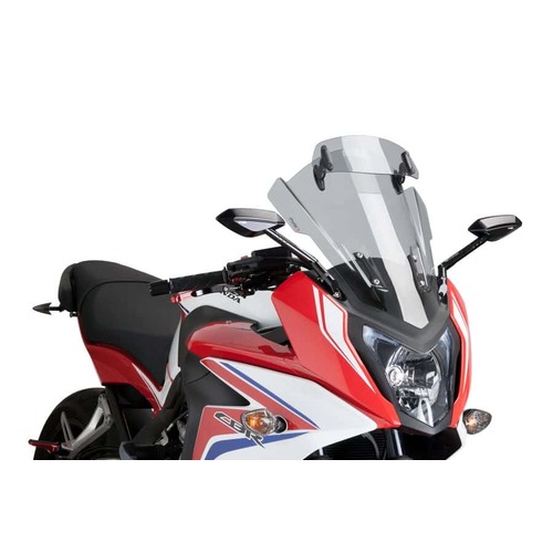 Puig Touring Screen With Visor For Honda CB650F (2014 - 2018) - Smoke