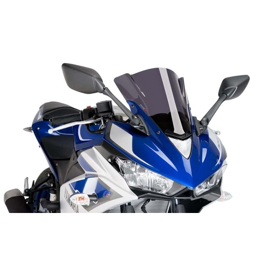 Puig Z-Racing Screen For Yamaha YZF-R3 2015 - 2018 (Dark Smoke)