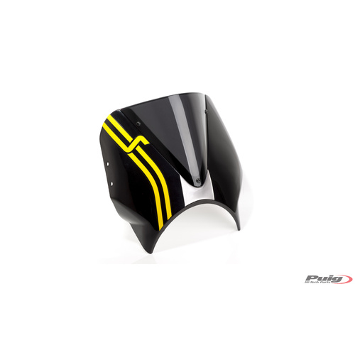 Puig WINDSHIELD RETROVISION SCRAMBLER 15-17 BLACK/DS