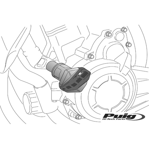 Puig CRASH PADS R12 KAWASAKI NINJA 250SL C/RED