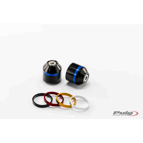 Puig Short Bar End Weights With Rim To Suit Various BMW Models (Black)