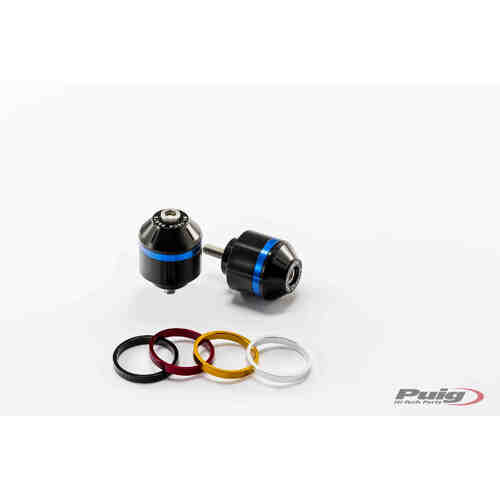 Puig Short Bar Ends With Rim For Various Yamaha Models (Black)