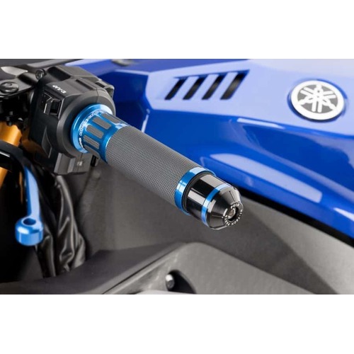 Puig Short Bar Ends With Rim For Yamaha YZF-R1/M / YZF-R6 (Black)