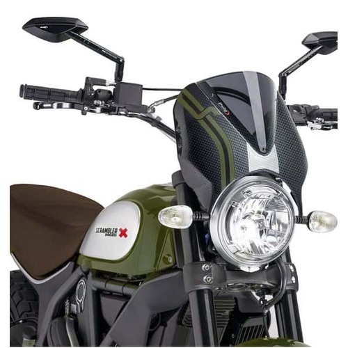 Puig Retrovision Screen For Ducati Scrambler (Dark Smoke)