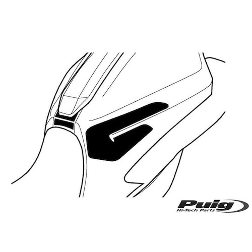 Puig Tank Grip For Yamaha MT-07 2014 - 2020 (Carbon)