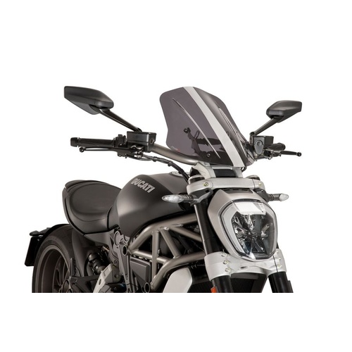 Puig New Generation Adjustable Screen For Ducati XDiavel (2016 - Onwards) - Smoke