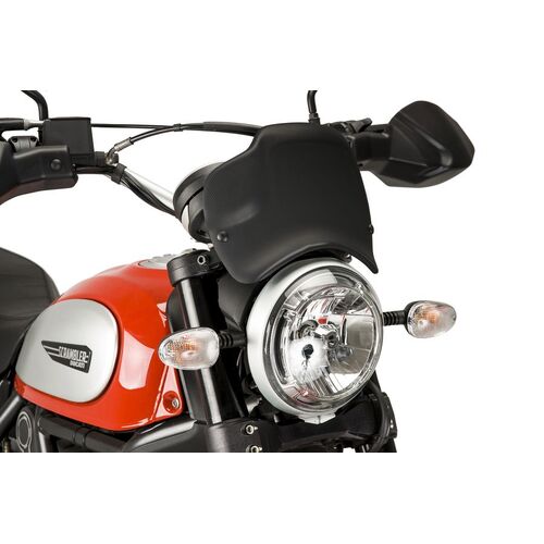 Puig Front Plate For Ducati Scrambler Models (Carbon Look)