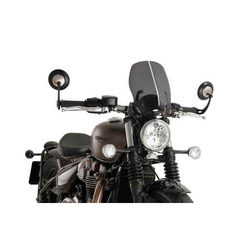 Puig New Generation Touring Screen For Triumph Bonneville Bobber 2017 - Onwards (Dark Smoke)