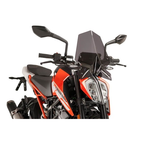 Puig New Generation Sport Screen To Suit KTM Duke 125/390 2017 - Onwards (Dark Smoke)