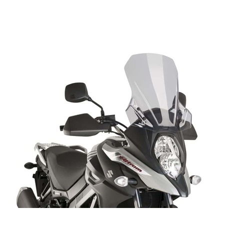 Puig Touring Screen Compatible With Suzuki DL650/XT V-Strom 2017 - Onwards (Light Smoke)