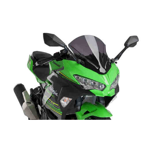 Puig Racing Screen To Suit Kawasaki Ninja 400 (2018-) (Dark Smoke)