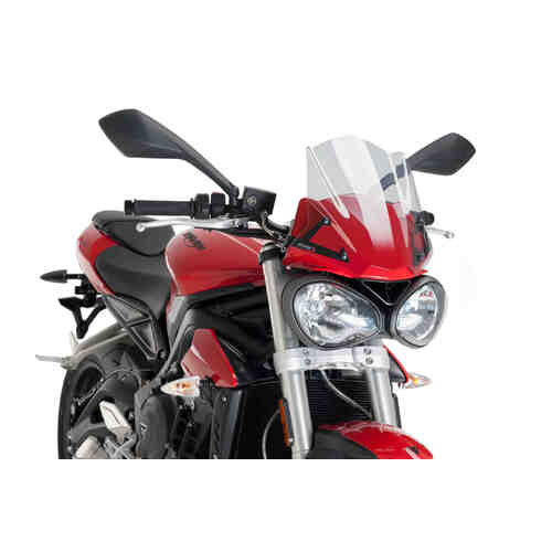 Puig Windshield Naked New Generation Sport for Triumph Street Triple S 2016- Onwards (Clear)
