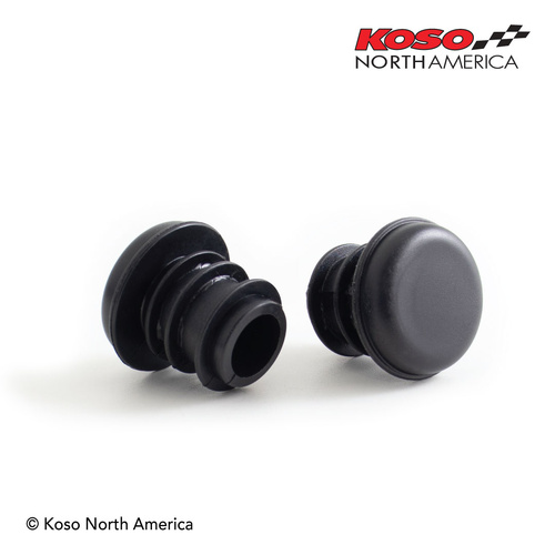 Koso BLACK END CAP LONG FOR HEATED GRIPS (each)