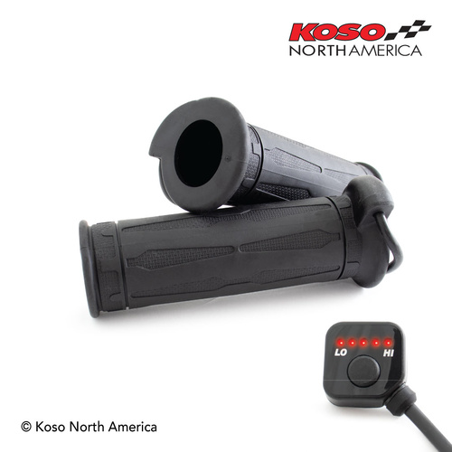 Koso 5 LEVELS  -- HEATED-GRIPS   7/8'' + 1'' - TWIST THROTTLE