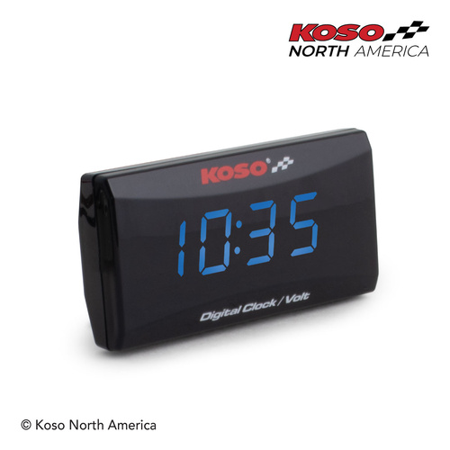Koso SUPER SLIM STYLE | Clock & Volt Meter