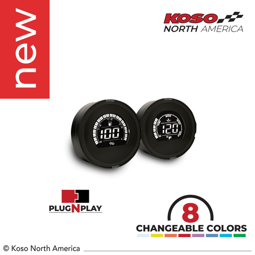 Koso ENG. TEMP & FUEL + ADAPT. BOX  (D2 NOT INCL.) 2014-23 BAGGER