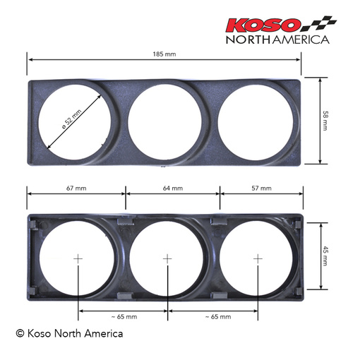KOSO Meter Console - Black