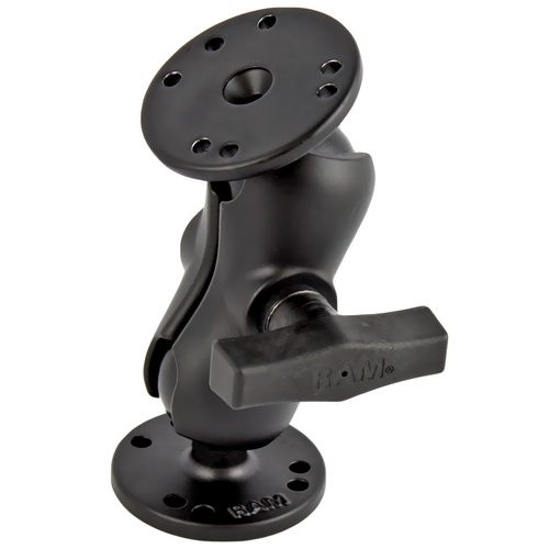 RAM-101U-B - RAM® Universal Double Ball Mount with Two Round Plates