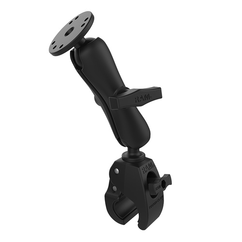 RAM Tough-Claw™ Medium Clamp Double Ball Mount with Round Plate