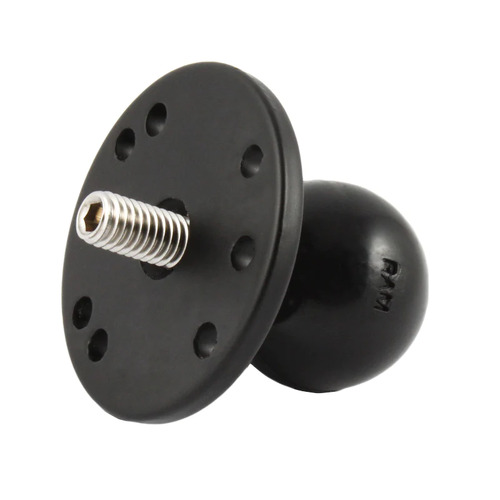 RAM-202CU :: RAM® Ball Adapter with Round Plate and 3/8"-16 Threaded Stud