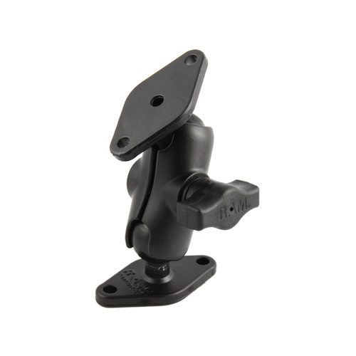RAM-B-102U-A - RAM 1" Short Double Ball Diamond Plate Mount