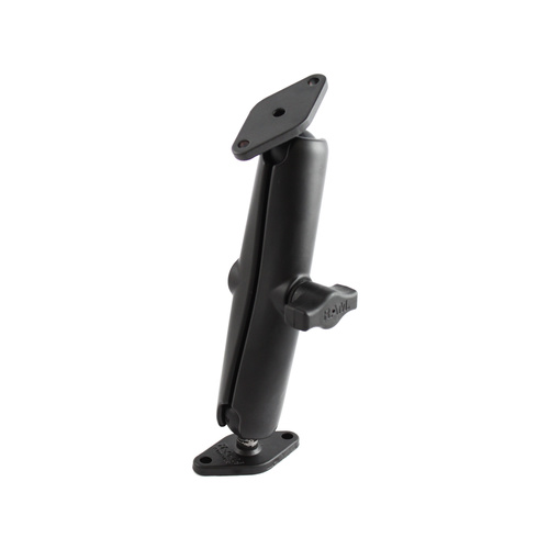 RAM-B-102U-C - RAM 1" Ball Mount with Long Arm & 2/Diamond Bases
