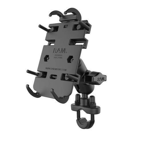 RAM-B-149Z-A-PD3U - RAM® Quick-Grip™ Phone Mount with Handlebar U-Bolt Base - Short