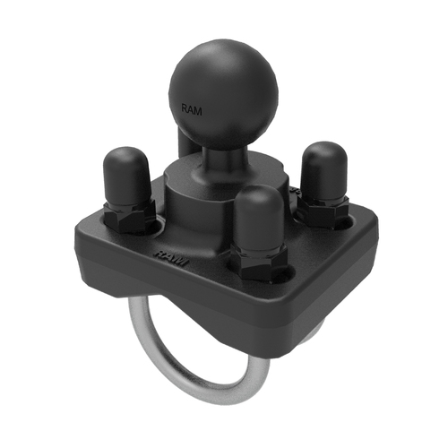 RAM-B-235U - RAM Double U-Bolt Base with 1" Ball for Rails from 0.75" to 1.25" in Diameter