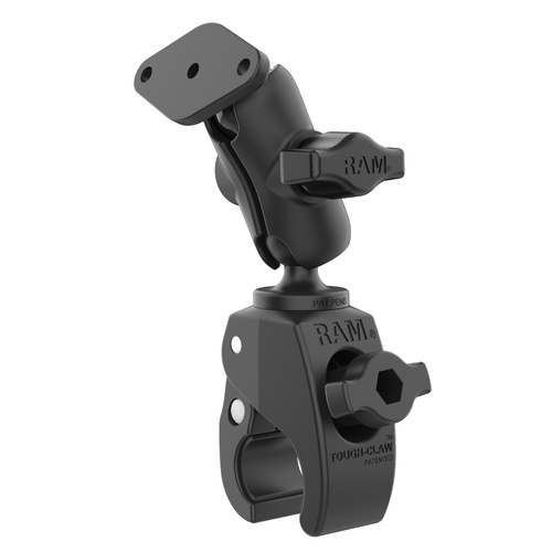 RAM Tough-Claw™ Small Clamp Mount with Diamond Plate - Short Arm