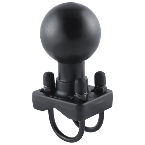 RAM-D-235U - RAM Double U-Bolt Base with D Size 2.25" Ball for Rails from 0.75" to 1.25" in Diameter