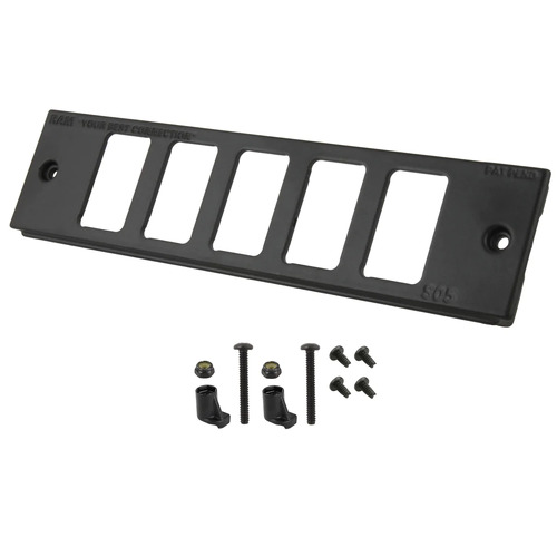 RAM-FP2-S5-0830-1450 - RAM® Tough-Box™ 2" Faceplate with Five Switch Ports