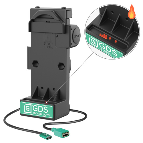 GDS Uni-Conn™ Spring Loaded Power + Single USB-A Dock - Heated Pins