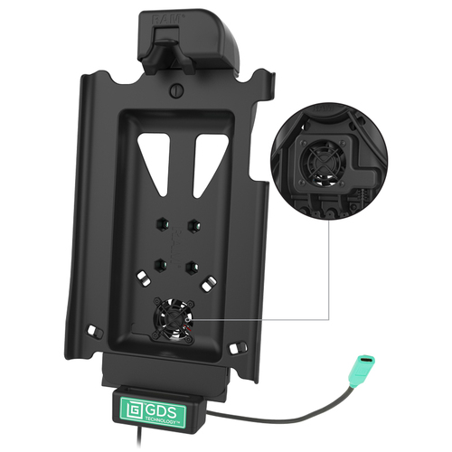 RAM-GDS-DOCKF-SAM66CU - GDS VEHICLE DOCK USBC W/ FAN FOR SAMSUNG TAB A 10.5 SM-T590, T597