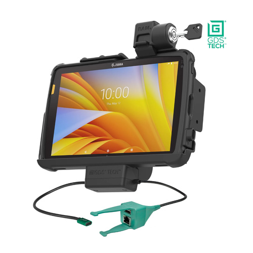 Locking GDS Dock + USB-A & RJ45 for Zebra ET4x 10" with IntelliSkin