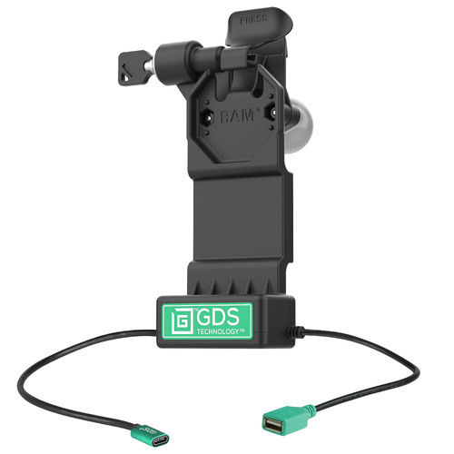 GDS Uni-Conn™ Left Locking Power + Single USB-A Dock