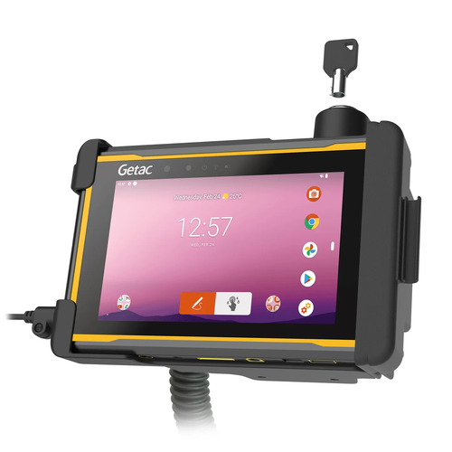 RAM-HOL-GE3FKLU - RAM CRADLE FOR GETAC ZX70 KEYED LOCK WITH TEMP MODULE