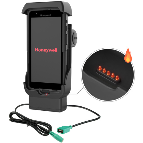RAM Powered Dock + USB-A for Honeywell CT40/45/47 - Heated Pins