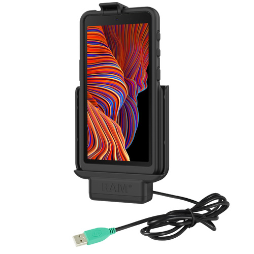 RAM EZ-Roll'r™ Powered Dock for Samsung XCover 5 with RAM Skin™